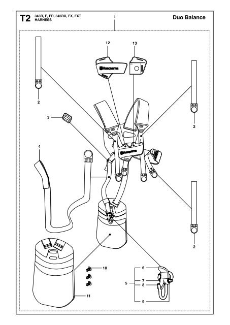 IPL, 343 R, 345 RX, 343 F, 343 FR, 345 FX, 345 FXT ... - Husqvarna