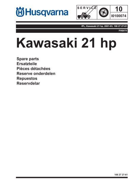 IPL, Kawasaki 21 hp, FH641V, 2001-03, Engine - Husqvarna