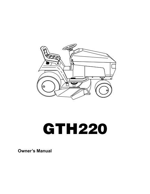 OM GTH 220 954830167B 1996 05 Ride Mower Husqvarna