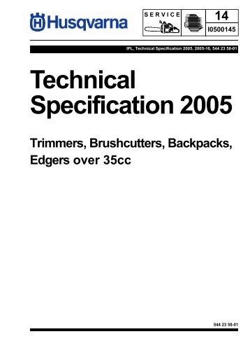 Technical Specification 2005 Trimmers, Brushcutters ... - Husqvarna