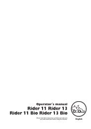 OM, Rider 11, Rider 13, Rider 11 Bio, Rider 13 Bio ... - Husqvarna