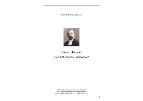 Heinrich Hansen - Husum-Stadtgeschichte