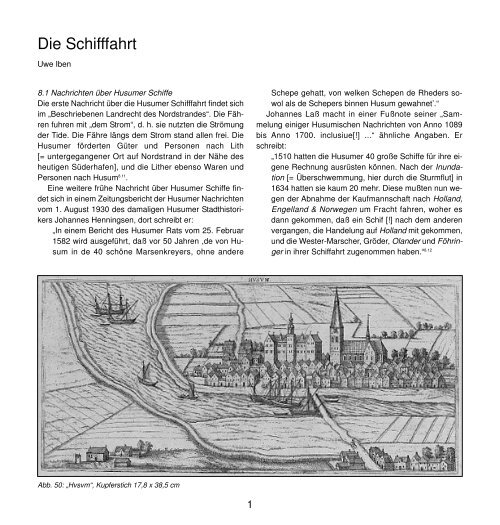 Die Schifffahrt - Husum-Stadtgeschichte