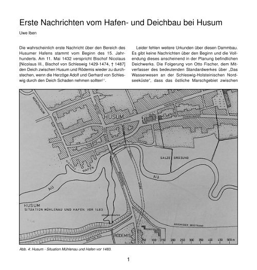 Erste Nachrichten vom Hafen- und Deichbau bei Husum