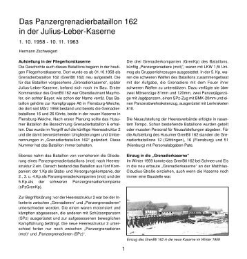 Das Panzergrenadierbataillon 162 in der Julius-Leber-Kaserne