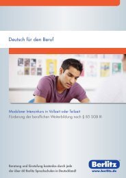 Deutsch für den Beruf - Berlitz Deutschland GmbH