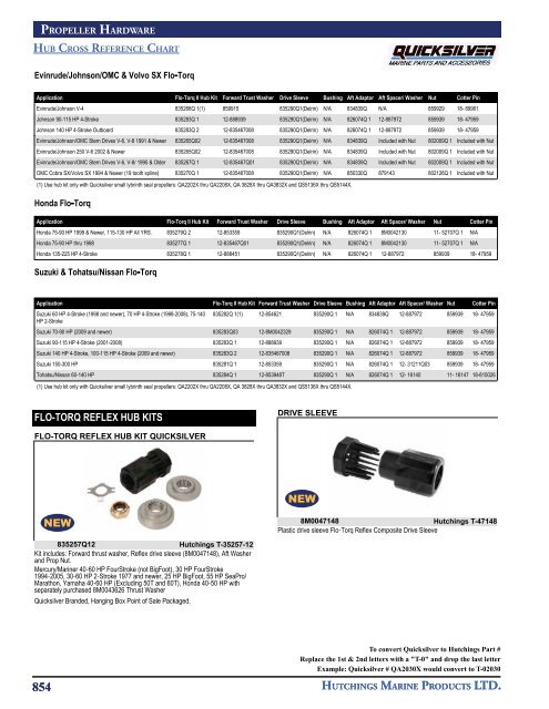 Omc Cobra Propeller Chart