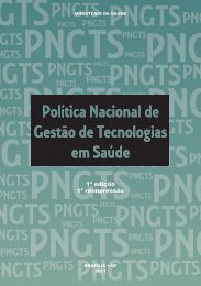 PolÃ­tica Nacional de GestÃ£o de Tecnologias em SaÃºde