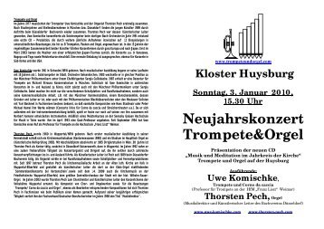 Programm/weiterfÃ¼hrende Informationen - Kloster Huysburg