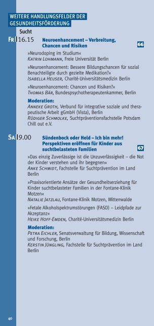 KongressProgramm 2008 - Hochschulverbund Gesundheitsfachberufe