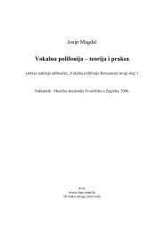 Vokalna polifonija – teorija i praksa - Hrvatska udruga zborovođa