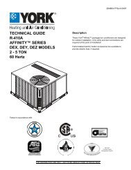 Y-TG-Affinity Series DEX, DEY and DEZ, 2-5 Ton, R-410A