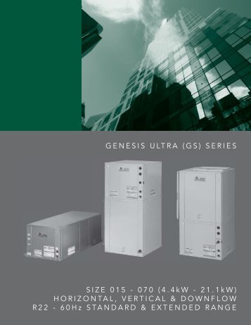 Genesis Ultra High Efficiency Series - HVAC Tech Support