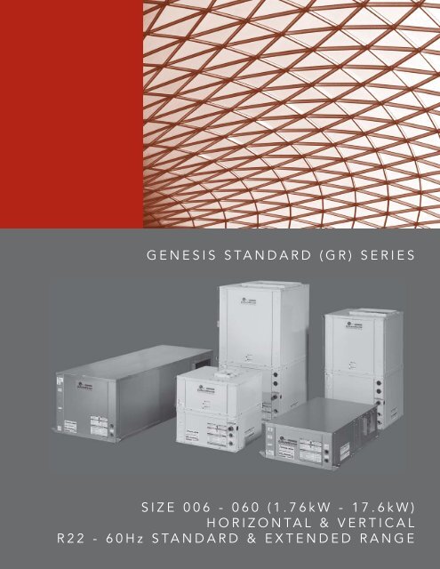 GENESIS STANDARD (GR) SERIES - HVAC Tech Support
