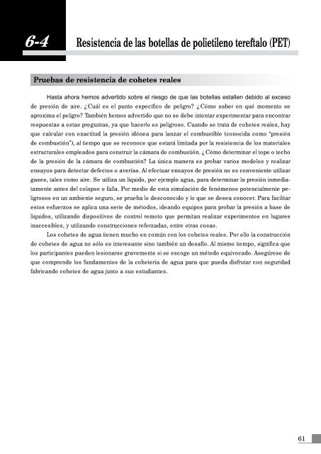 Cohetes de Agua - Manual del Educador