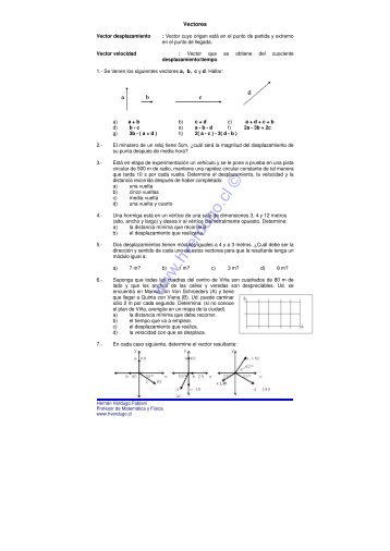 Vectores - Ejercicios de fÃ­sica y matemÃ¡tica