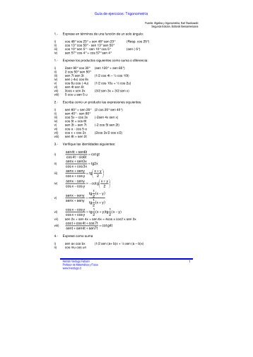 TrigonometrÃ­a - Ejercicios de fÃ­sica y matemÃ¡tica