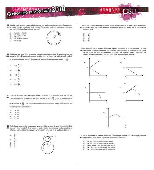 Modelo oficial Prueba ciencias - Demre