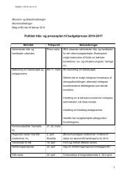 Politisk tids- og procesplan til budgetproces 2014-2017