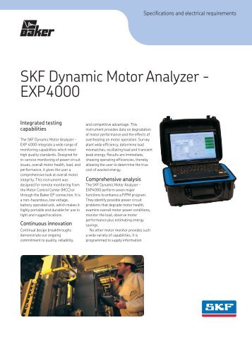 SKF Dynamic Motor Analyzer - EXP4000