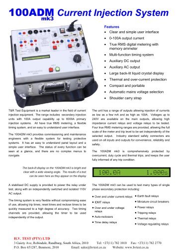 100ADM mk3 Data sheet rev 0 under mod IDWL.pub