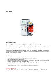 Data Sheet Syscompact 3000 - HVTEST South Africa