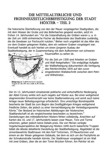 Die mittelalterliche und frÃ¼hneuzeitliche Befestigung der Stadt ...