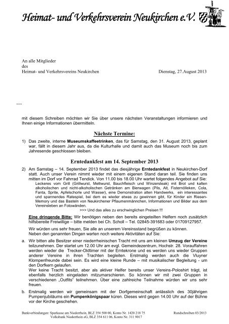 Öffnen - Heimat- und Verkehrsverein Neukirchen eV