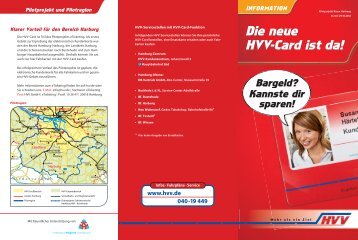 Kundenflyer HVV-Card