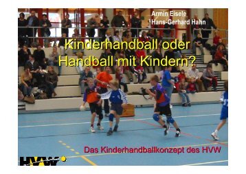 Kinderhandball Oder Handball Mit Kindern? - HVW