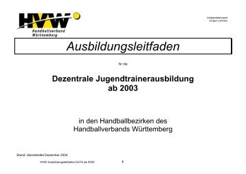 Ausbildungsleitfaden - HVW