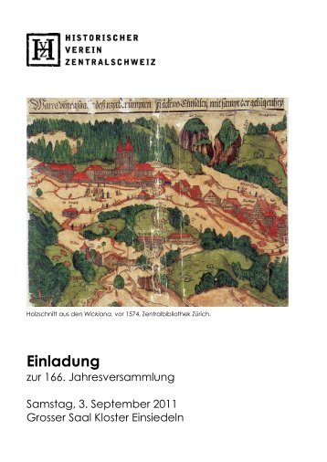 Einladung (PDF) - Historischer Verein Zentralschweiz