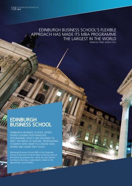 EdINBURgH BUSINESS SCHOOL - Heriot-Watt University