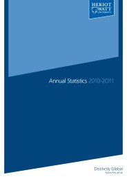 Annual Statistics 2010-2O11 - Heriot-Watt University