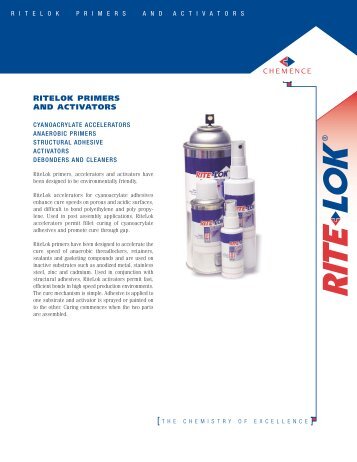 RITELOK PRIMERS AND ACTIVATORS - HW Eckhardt Corporation