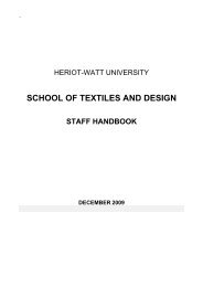 school of textiles and design - Heriot-Watt University