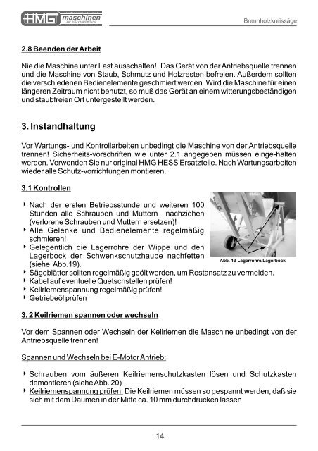 Betriebsanleitung - HWG-Tec