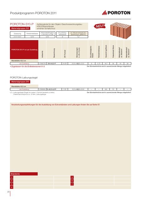 Produkt- programm POROTON 2011 - EnEV-Service