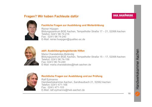 Ausbildung zum - Handwerkskammer Aachen