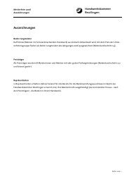 Auszeichnungen - Handwerkskammer Reutlingen