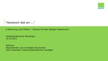 Titel der PrÃ¤sentation - Handwerkskammer Reutlingen