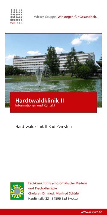 KlinikbroschÃ¼re als PDF - Hardtwaldklinik II Bad Zwesten