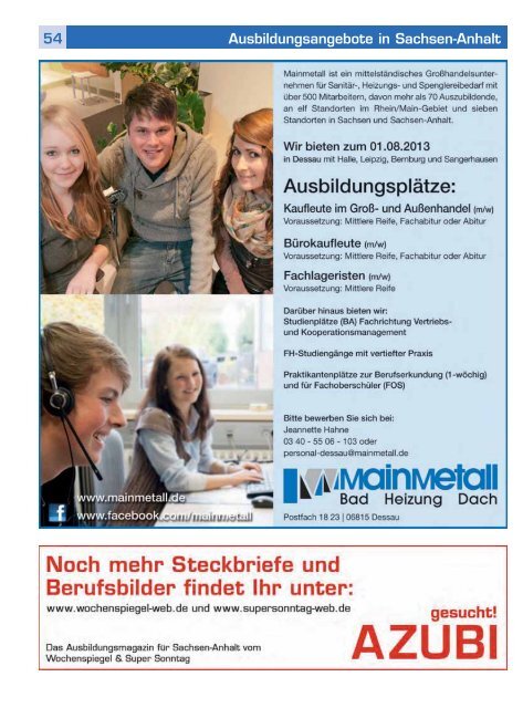 AZUBI gesucht 2012 - Handwerkskammer Halle