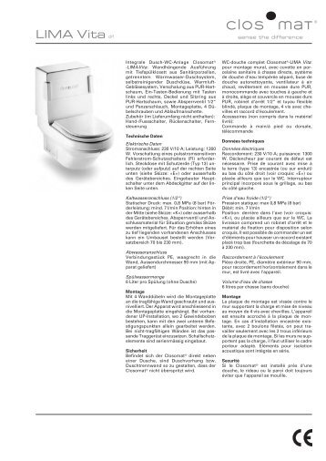 CLOSEMBR 2013 05 Massblatt Lima Vita.indd - Closomat