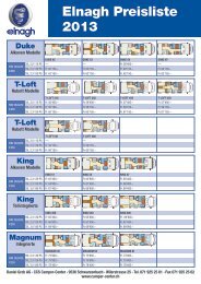 ELNAGH Preisliste 2013 alle Modelle - zum Camper-Center