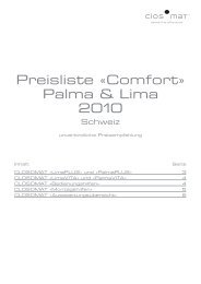 Preisliste Â«ComfortÂ» Palma & Lima 2010 - Closomat