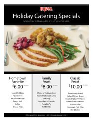 Holiday Catering Specials - Hy-Vee