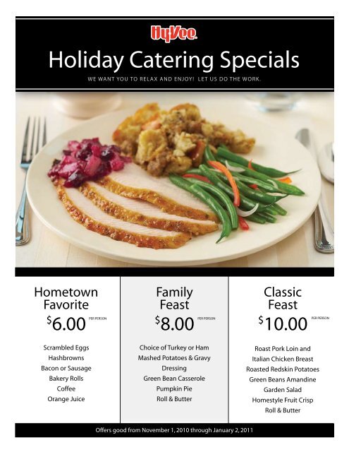 Holiday Catering Specials - Hy-Vee