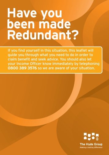 Advice about redundancy - Hyde Housing Association
