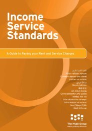 Income Service Standards - Hyde Housing Association